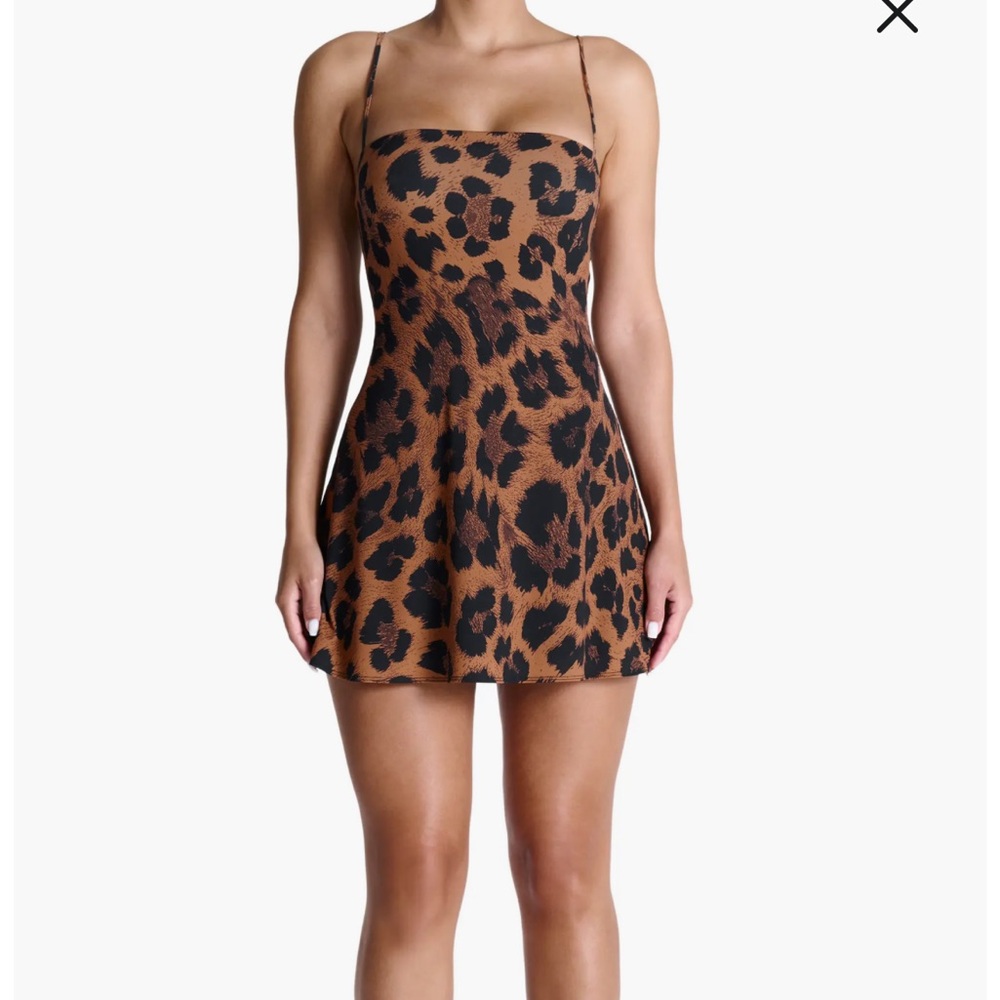 Naked Wardrobe Leopard Print Mini Dress Sz medium - Picture 6 of 6